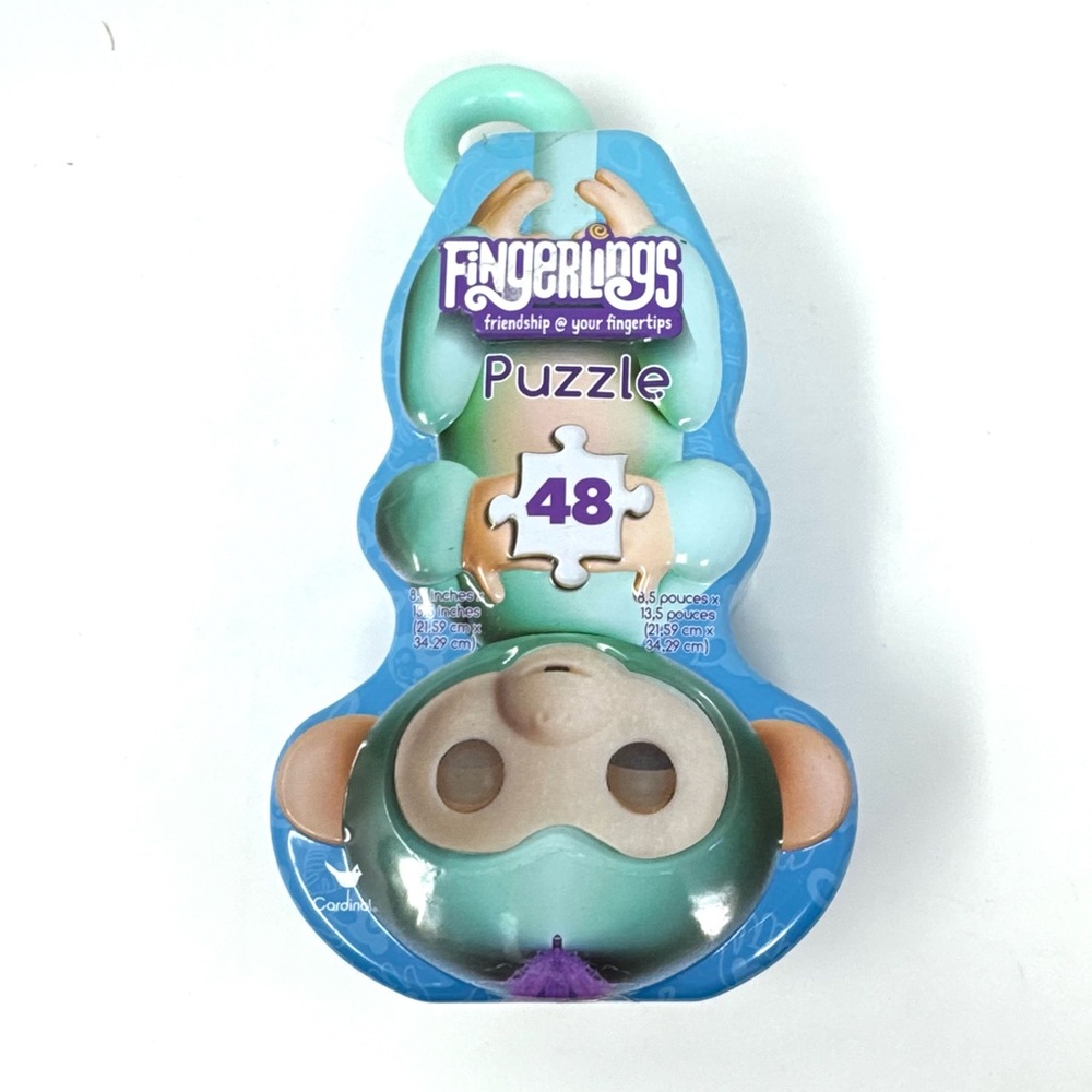 Fingerlings 48-piece Jigsaw Puzzle in Monkey-Shaped Tin 6045257 NEW